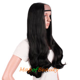 7 Clips Beautiful charming  Big Roll Long Curly Half Wigs Ordinary Hair Extensions