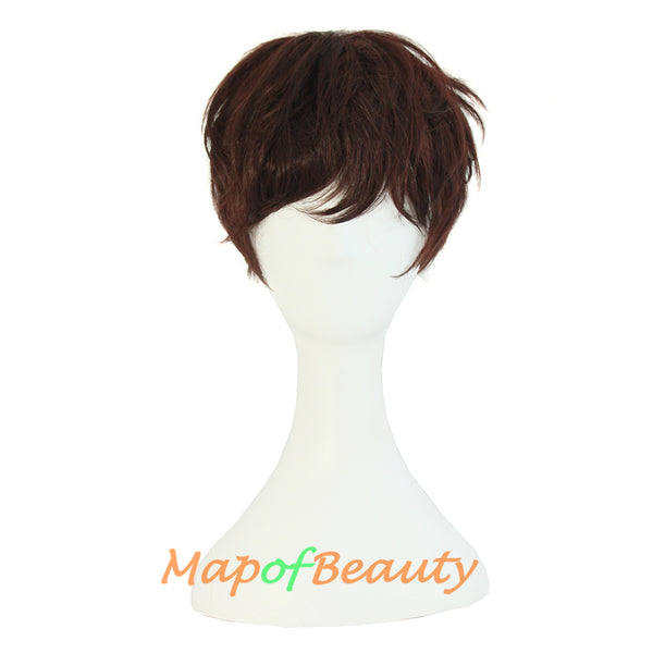 Short Curly Wig with Bangs Hair Natural Soft Wigs for Women Dark